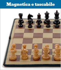 Scacchiera in pella da viaggio